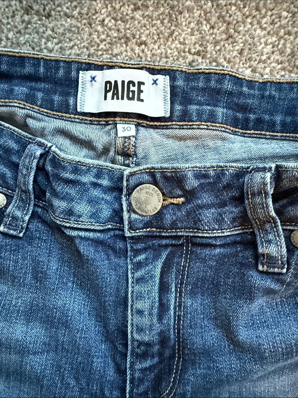 PAIGE Peg-Skinny Women's Jeans in Medium Wash Denim